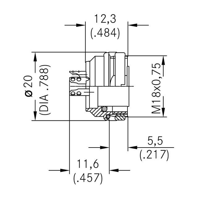 C091 11G107 000 2 Amphenol Tuchel Industrial  Alloggiamenti per connettori circolari